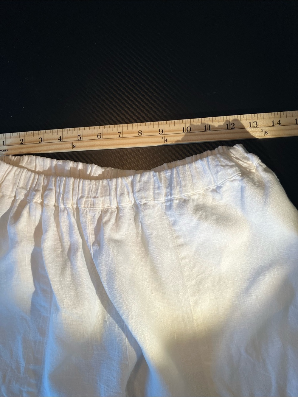 Chico's Women's White Elastic-Waist 100% Linen Pants with 4 Pockets - Picture 4 of 5